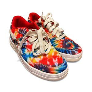 Reebok x Heelys Youth Size 4 – Bright Tie-Dye with Pink Wheels, VGUC